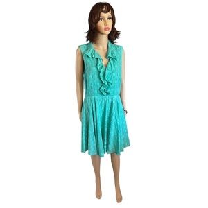 Hostess Pick 🥳💥 Chic Vintage ANTONIO MELANI Aqua Textured Dress